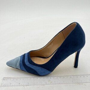 FOWT Women Kitten Heels Pumps High Heel Pointed Toe Pump Slip-on Rainbow Shoes